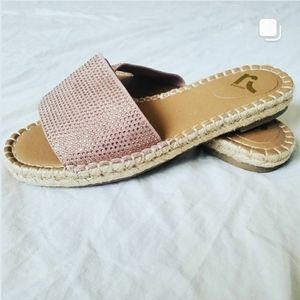 NWT mauve espadrille slides